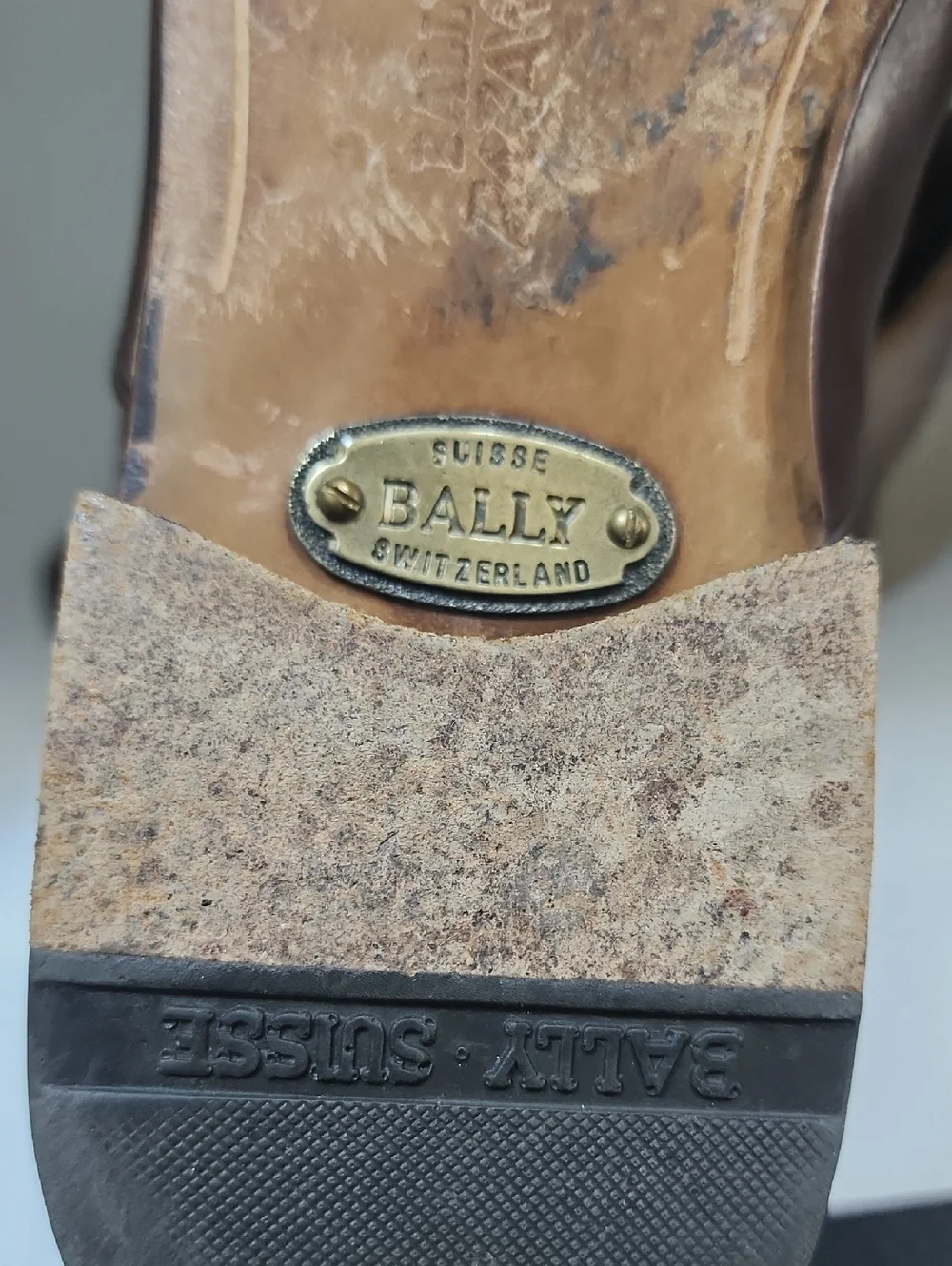 Bally London 712 Size 8d Classic Brown Leather Cap-Toe Oxford Dress Shoes